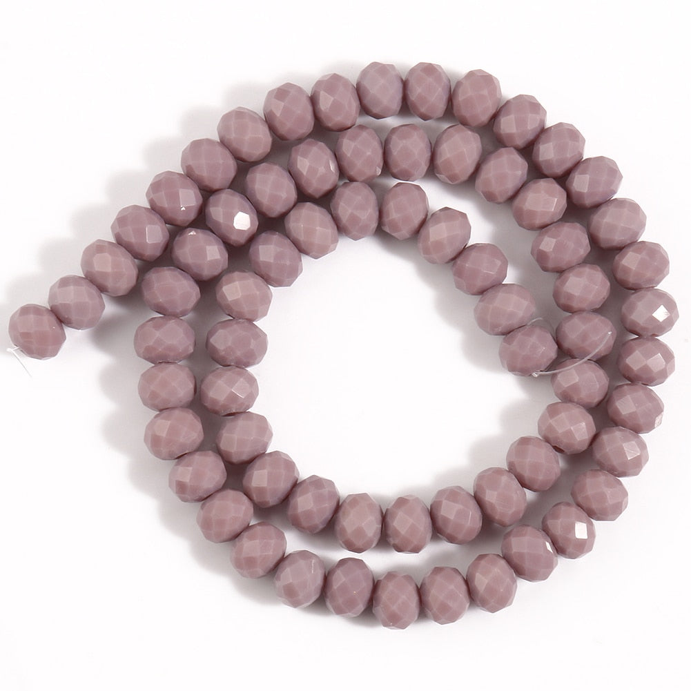 Multicolor Czech Glass Jades Beads Faceted