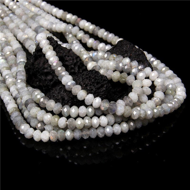 Green Jades Stone Beads Rondelle Flat Loose