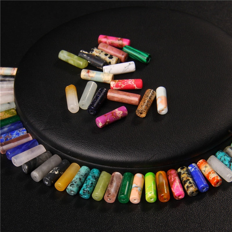 Cylinder Shape Stone Beads Jaspers
