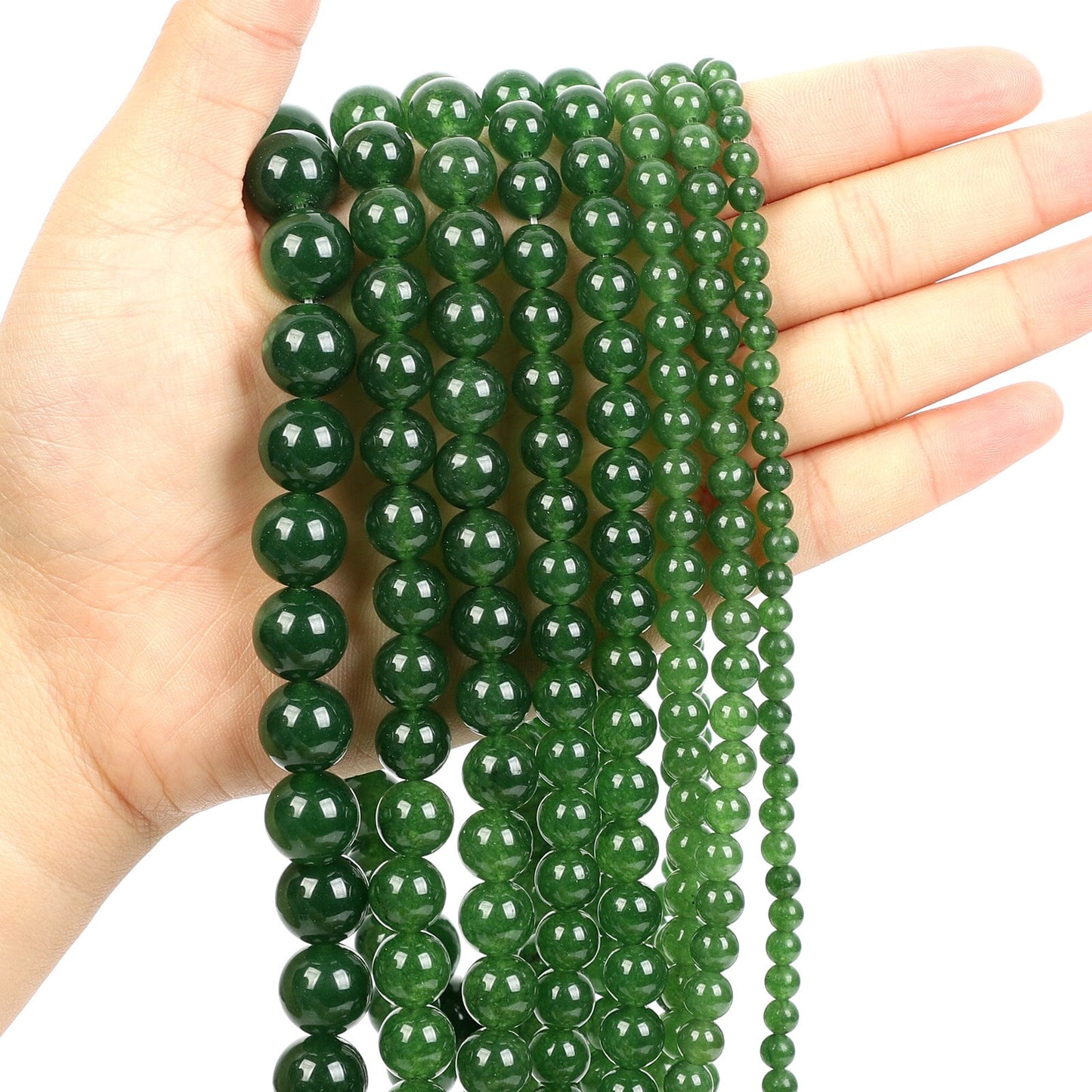 Smooth Natural Stone Green Taiwan Chalcedony Jade