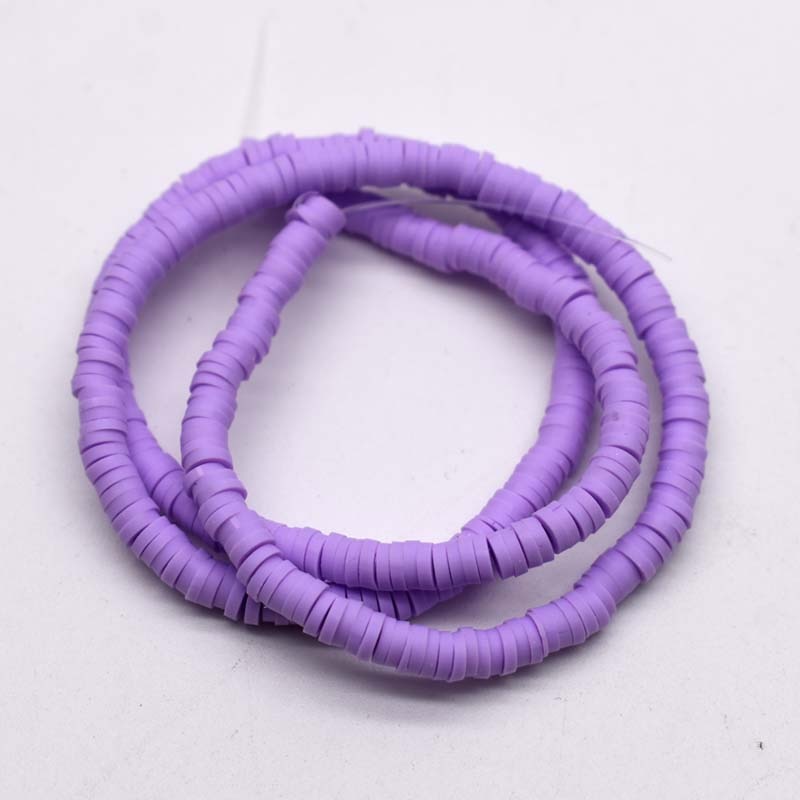 Flat Round Handmade Polymer Clay beads Chip Disk