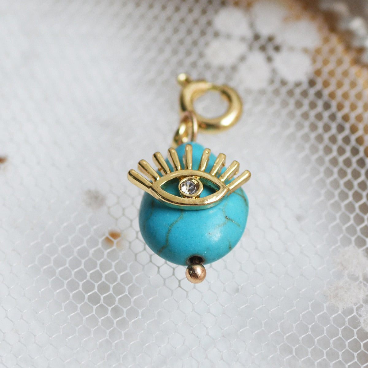 Star & Eye Natural Stone Charm Necklaces