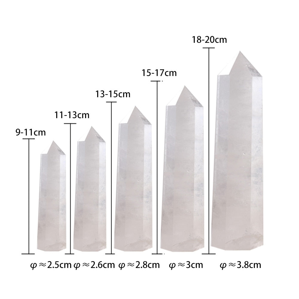 Big wand Natural Crystal Clear Quartz Transparency