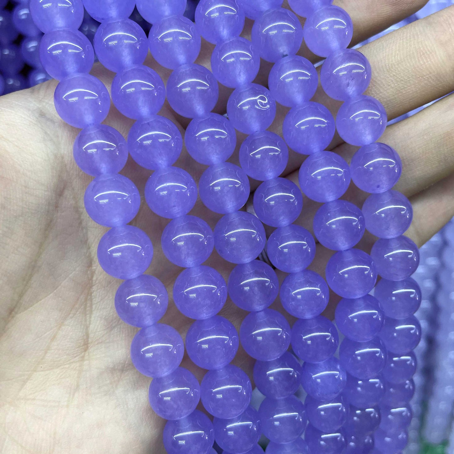 Natural Stone Round Colorful Jades Agates Loose Spacer