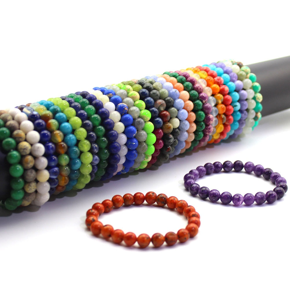 Women Men Natural Stone Quartz Bracelets Tiger Eye