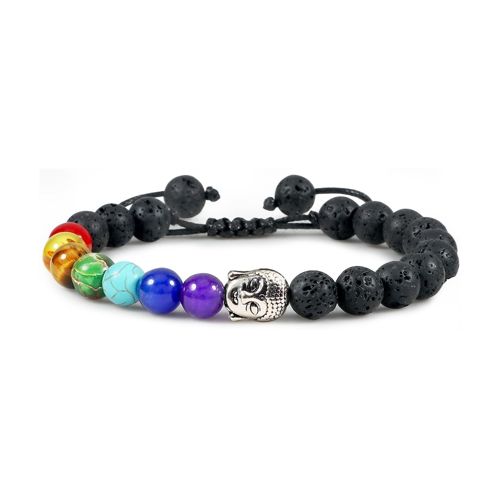 Stone Tiger Eye 7 Chakra Bracelets & Bangles