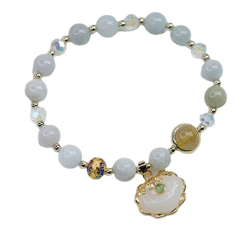 Lucky Local Pendant Vintage Jade Yellow Crystal Stone