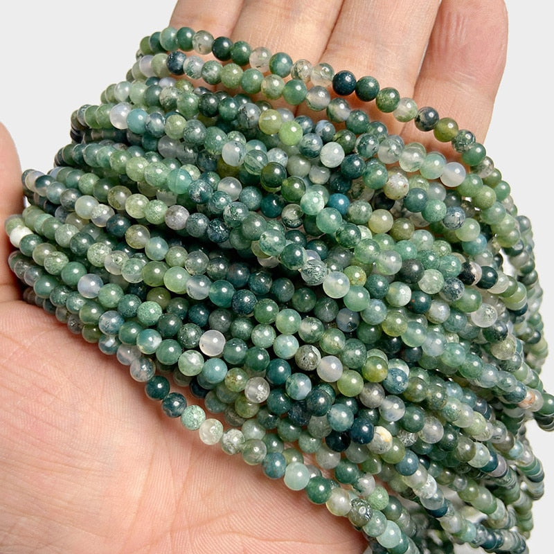 Natural Jades Agates Stone Beads Loose Isolation