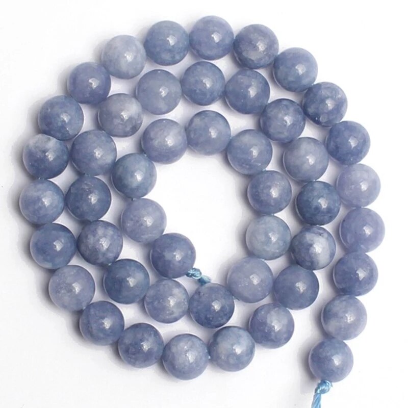 Natural Angelite Jades Stone Beads For Jewelry Making