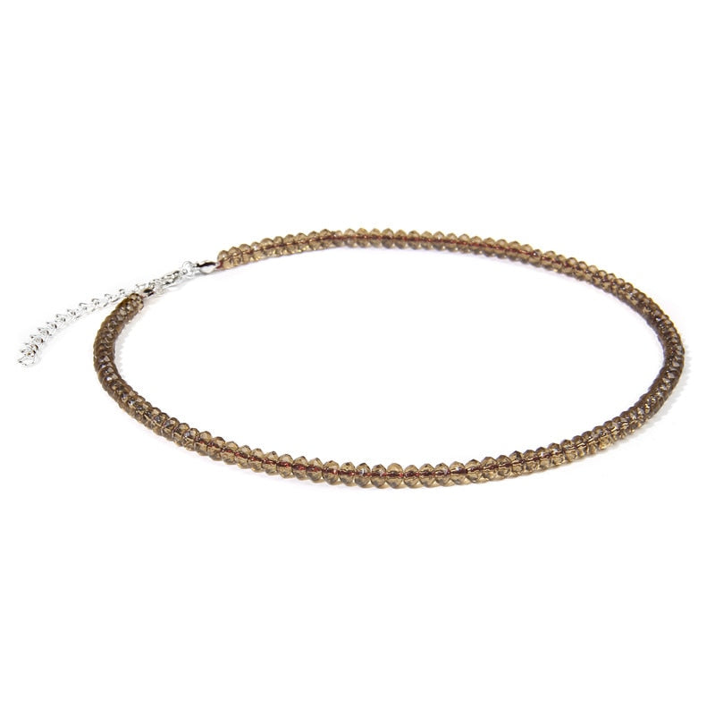 Simple Faceted Gem stone Necklaces For Women Jades