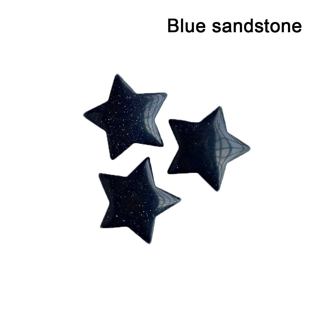 Pentagram Statue Rose Quartz Amethyst Healing Crystal