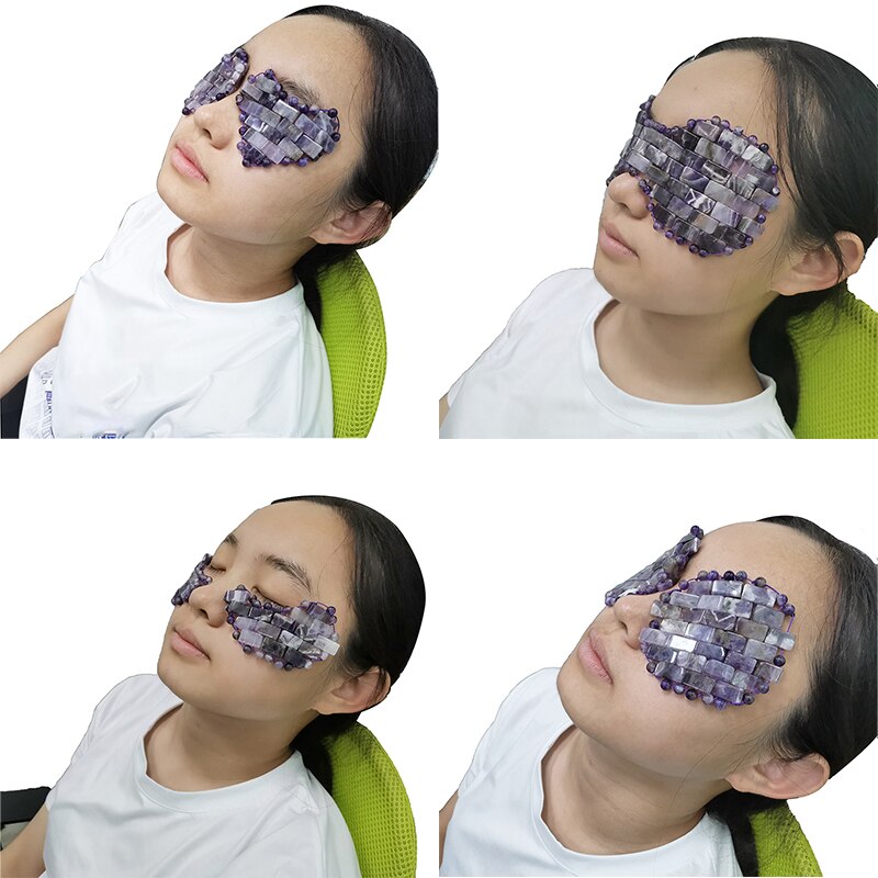 Heart Shape Jade Eye Mask Amethyst Facial Massager