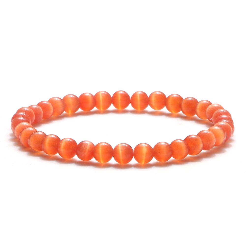 Opal Beads Bracelets Smooth Cat Eye Quartz Chakra