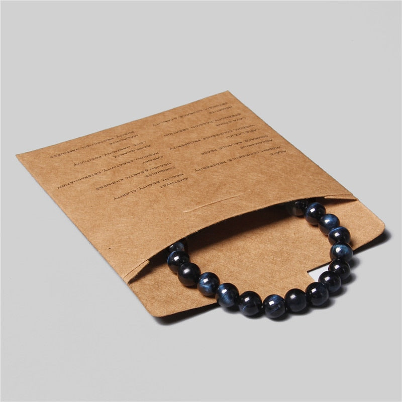 Men Bracelet Natural Hematite Tiger Eye Bead