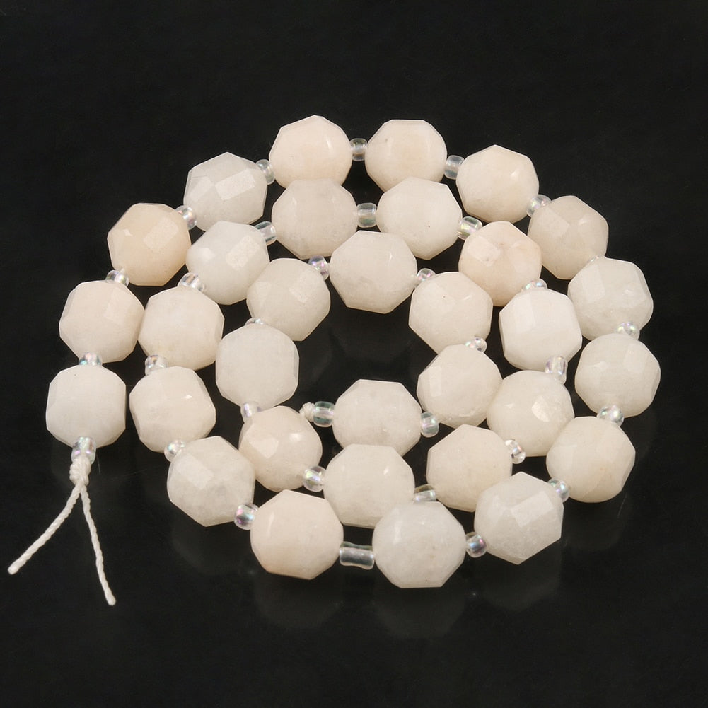 Natural Stone Beads Jades Crystal Faceted Sharp