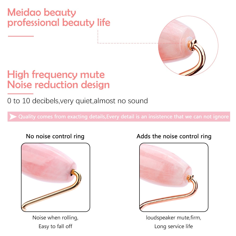 Mute Rose Quartz Facial Jade Roller