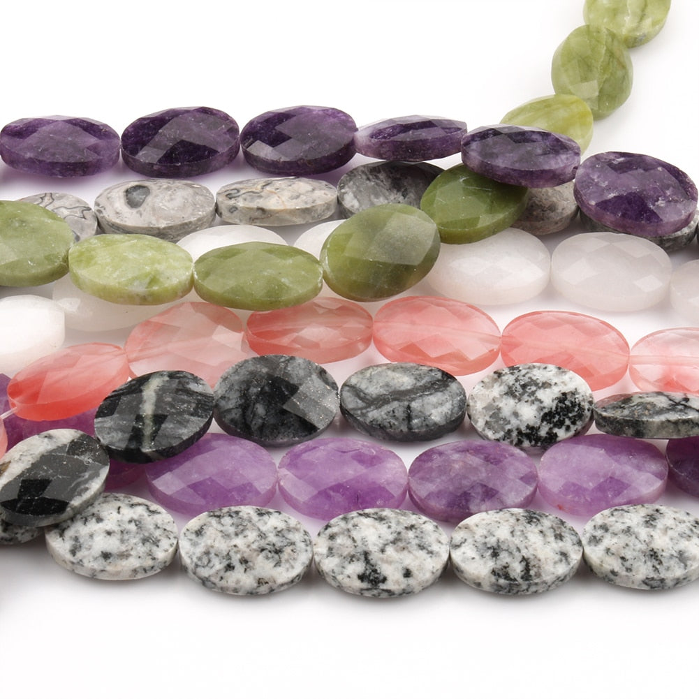 Natural Stones for Jewelry Jades Agates Faceted Oval
