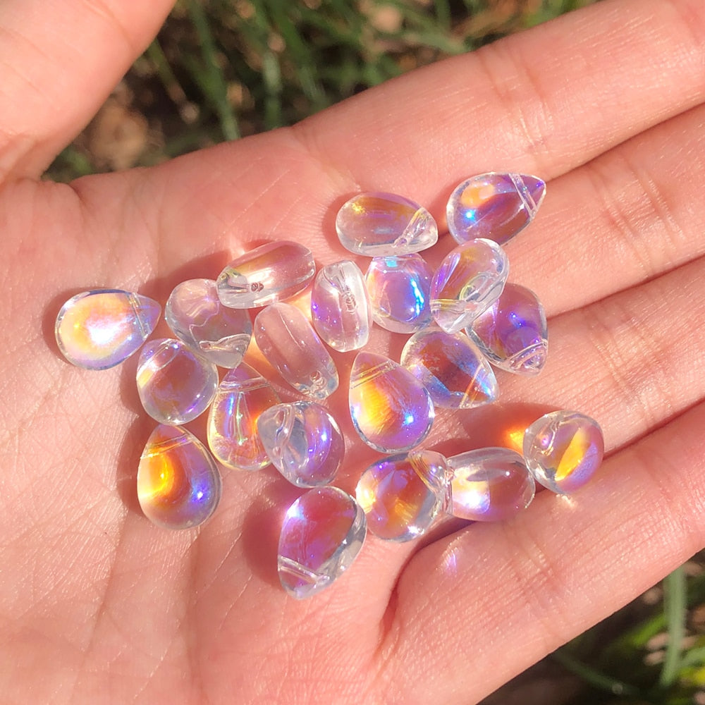 Crystal beads AB Color Glass Star Heart Leaves beads