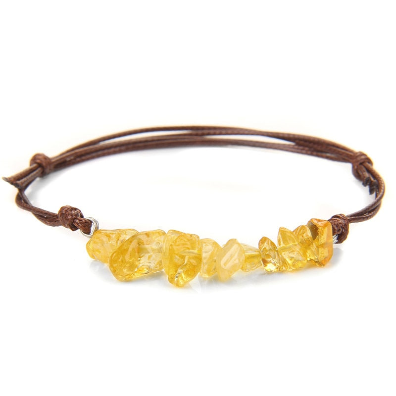 Irregular Natural Crystals Chakras Stone Bracelet