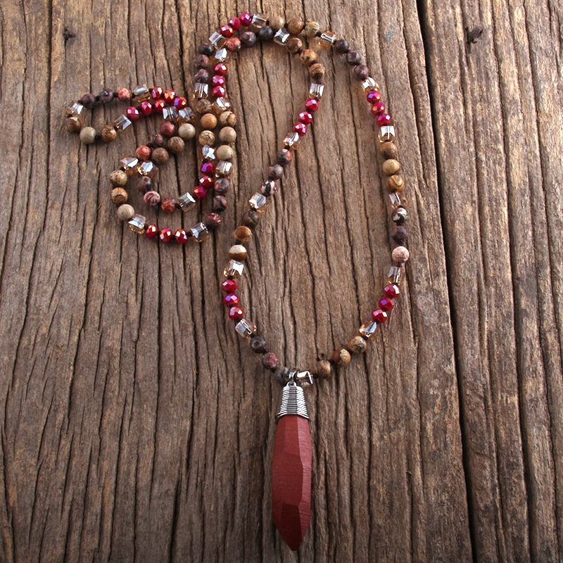 Boho Jewelry Natural Stones Crystal Semi Precious Drop