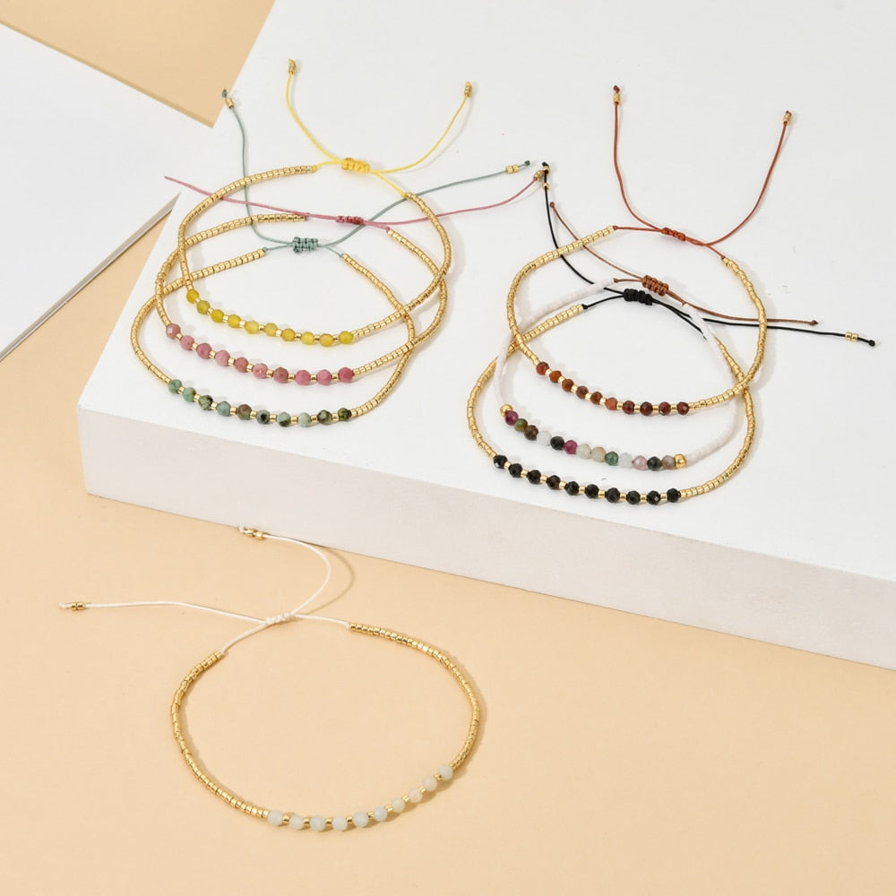 Thin Fashion Natural Stone Bracelet Girls Friends