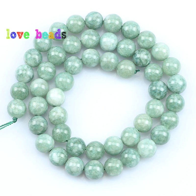 Natural Jadeite Beads Natural Stone Green Burmese