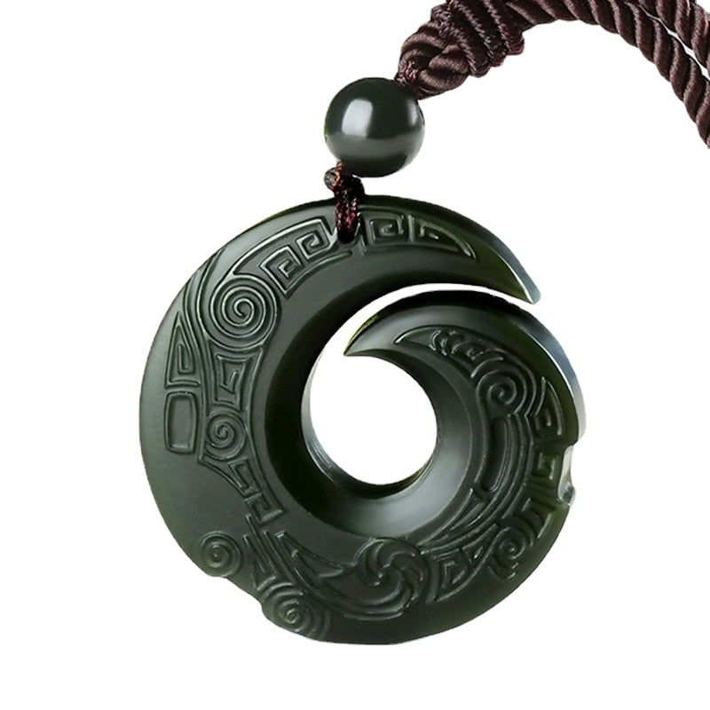 Natural Hetian Jade Pendant Necklace