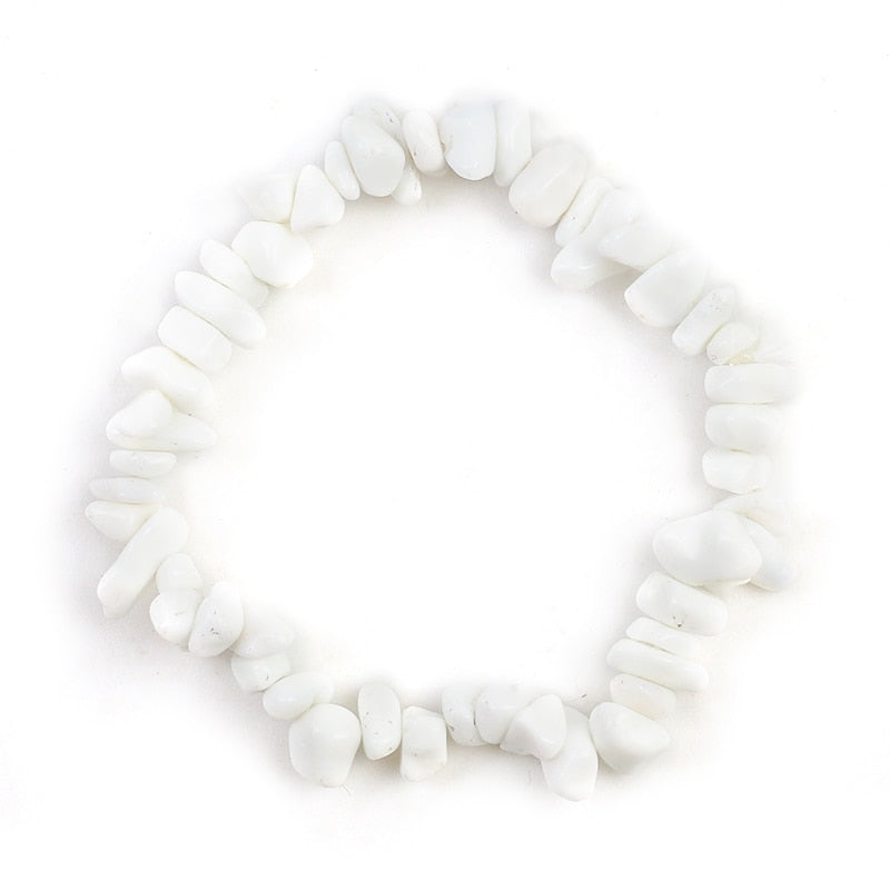 Irregular Natural Gem Stone Bracelet Stretch Chip Beads