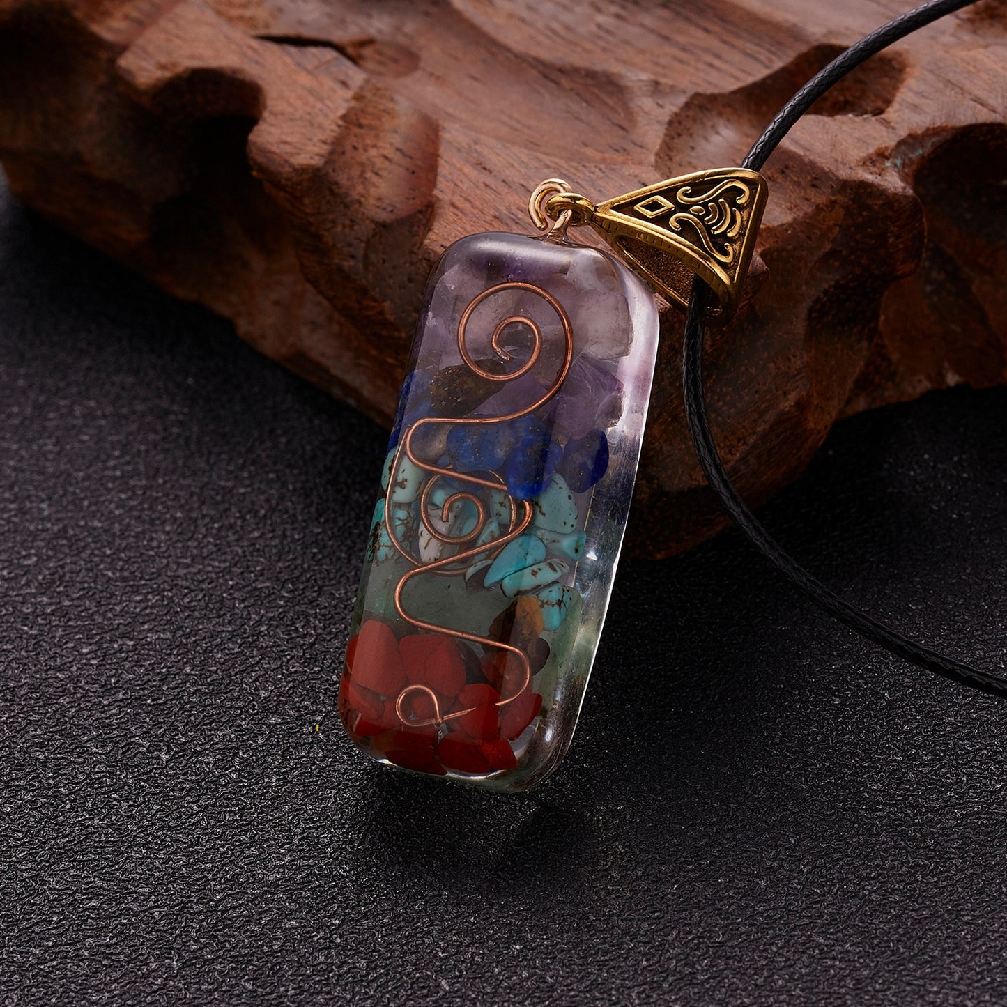 Charm Seven Chakras Healing Necklace