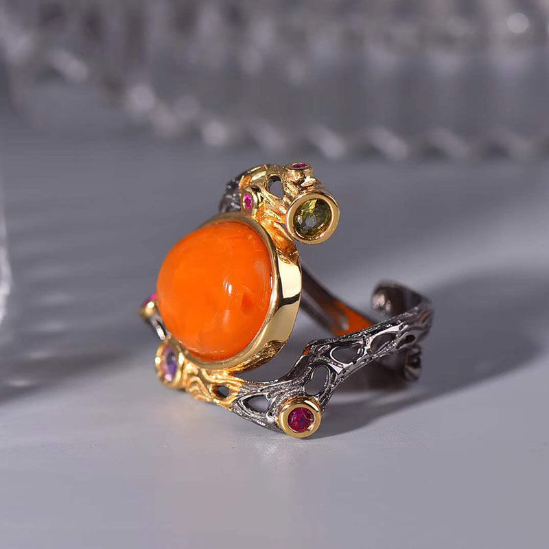 Inspired design silver diamond natural Hetian jade