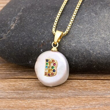 Initial Alphabet A-Z Letters Natural Freshwater Pearl