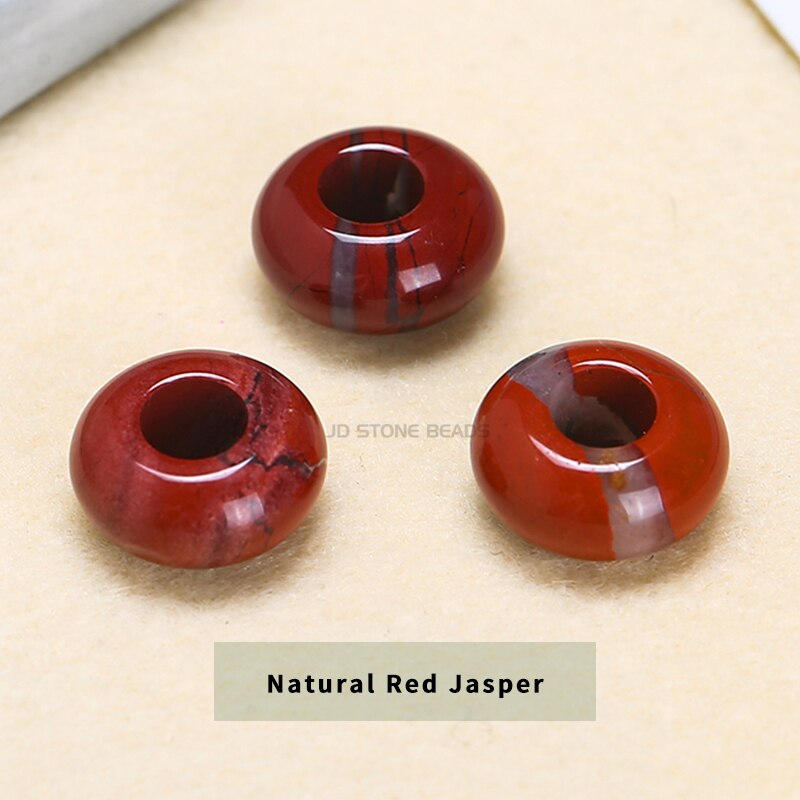 Natural Agate Jade Quartz Stone Big Hole Beads