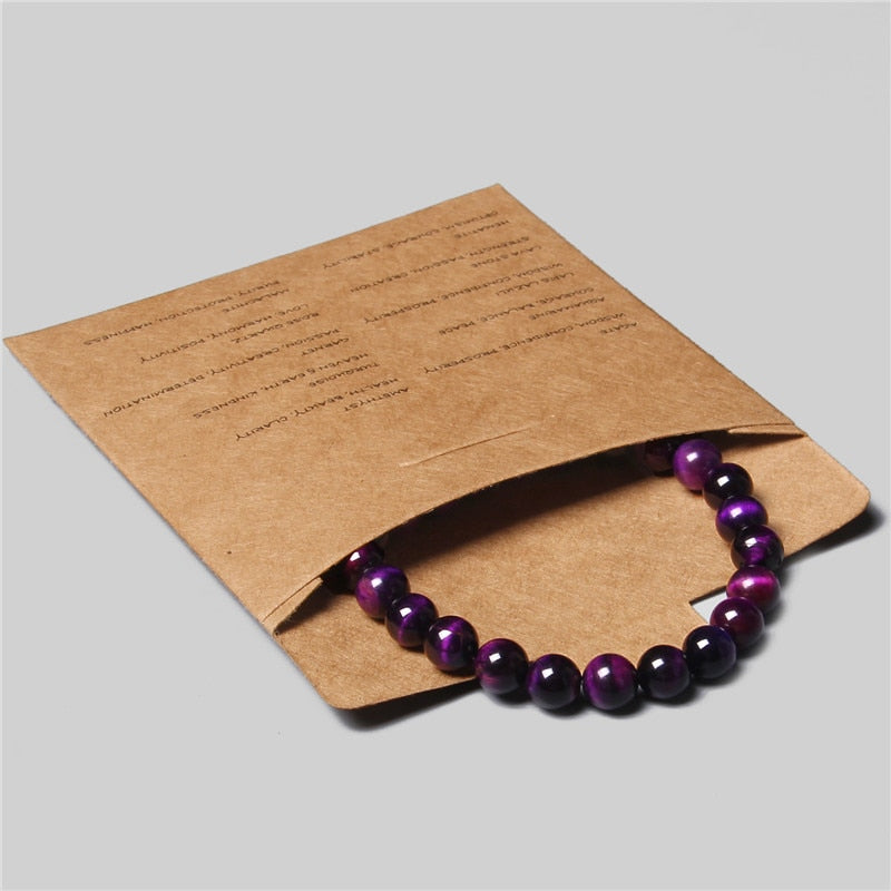 Men Bracelet Natural Hematite Tiger Eye Bead