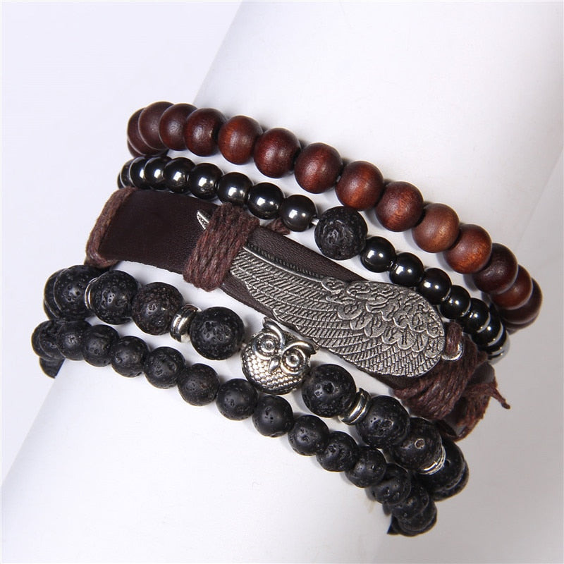 Bracelets Set Natural Healing Energy Labradorite Beads
