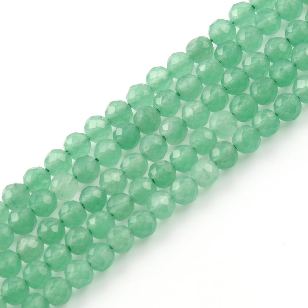 Natural Stone Green Aventurine Jades Faceted Mineral