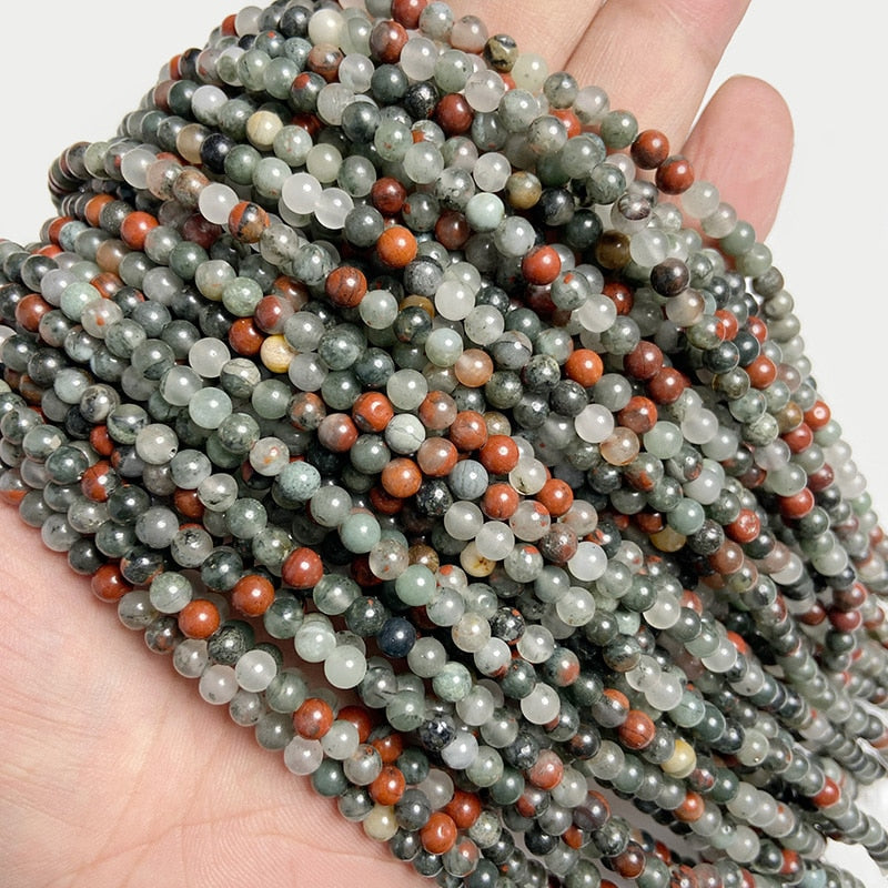 Natural Jades Agates Stone Beads Loose Isolation