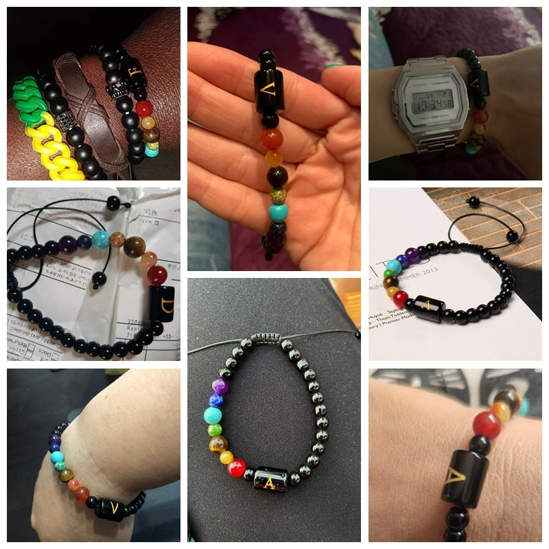 Men Bracelets Natural Turquois Tiger Eye Stone Beads