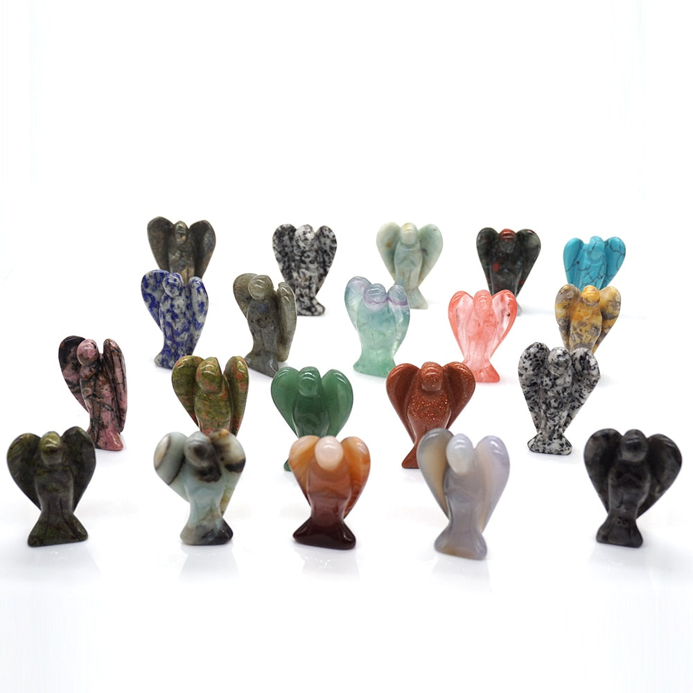 Guardian Angel Figurine Natural Healing Crystal Gem
