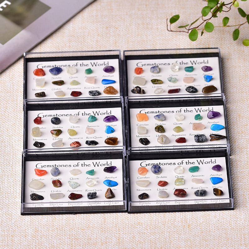 Natural Crystal Stone 15 in 1 Rock Mineral