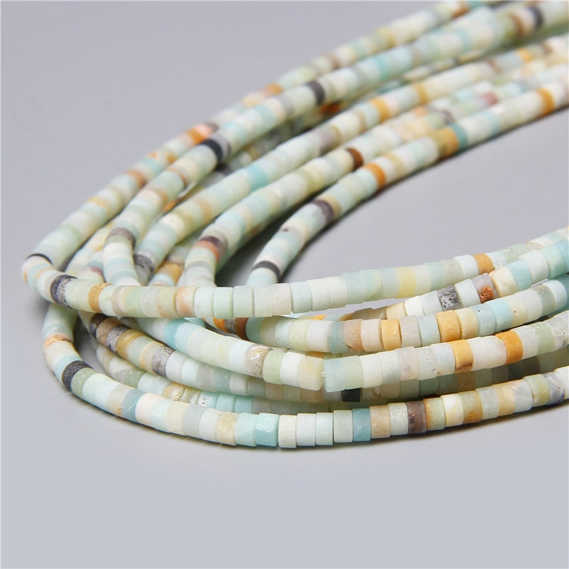 Natural Flat Disc Round Stone Crystal Jades Spacer Beads