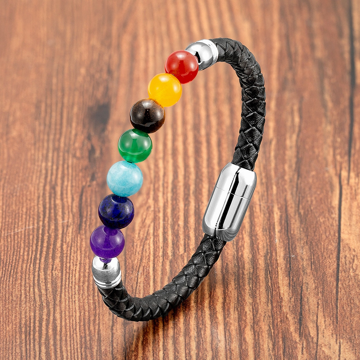 Chakra Bracelet For Women Round Natural Stone