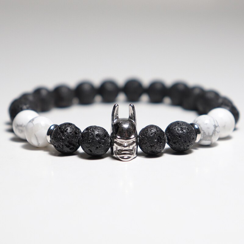 Trendy Bracelet Male Natural Volcanic Hematite