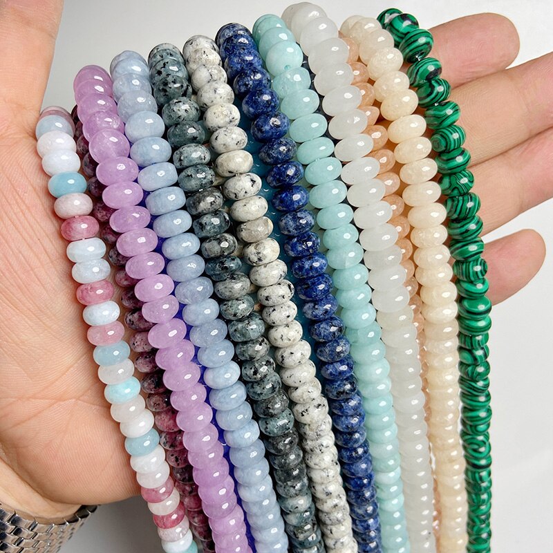 Angelite Jades Chakra Beads Natural Loose Spacer