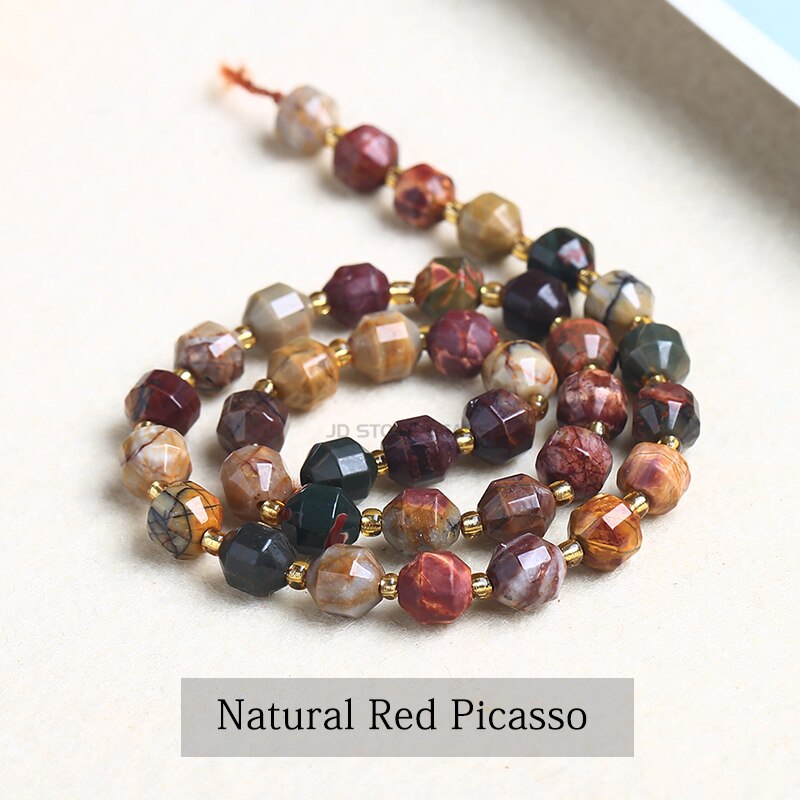 Natural Olive Beads Jasper Opal Howlite Lepidolite Stone