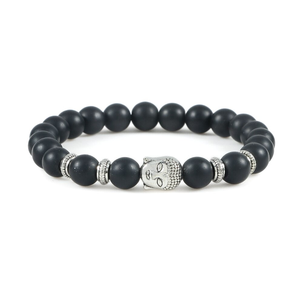 Reiki Tiger Eyes Beaded Buddha Bracelet Natural Stone