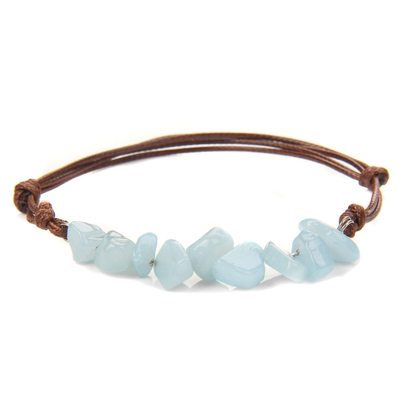 Irregular Natural Crystals Chakras Stone Bracelet