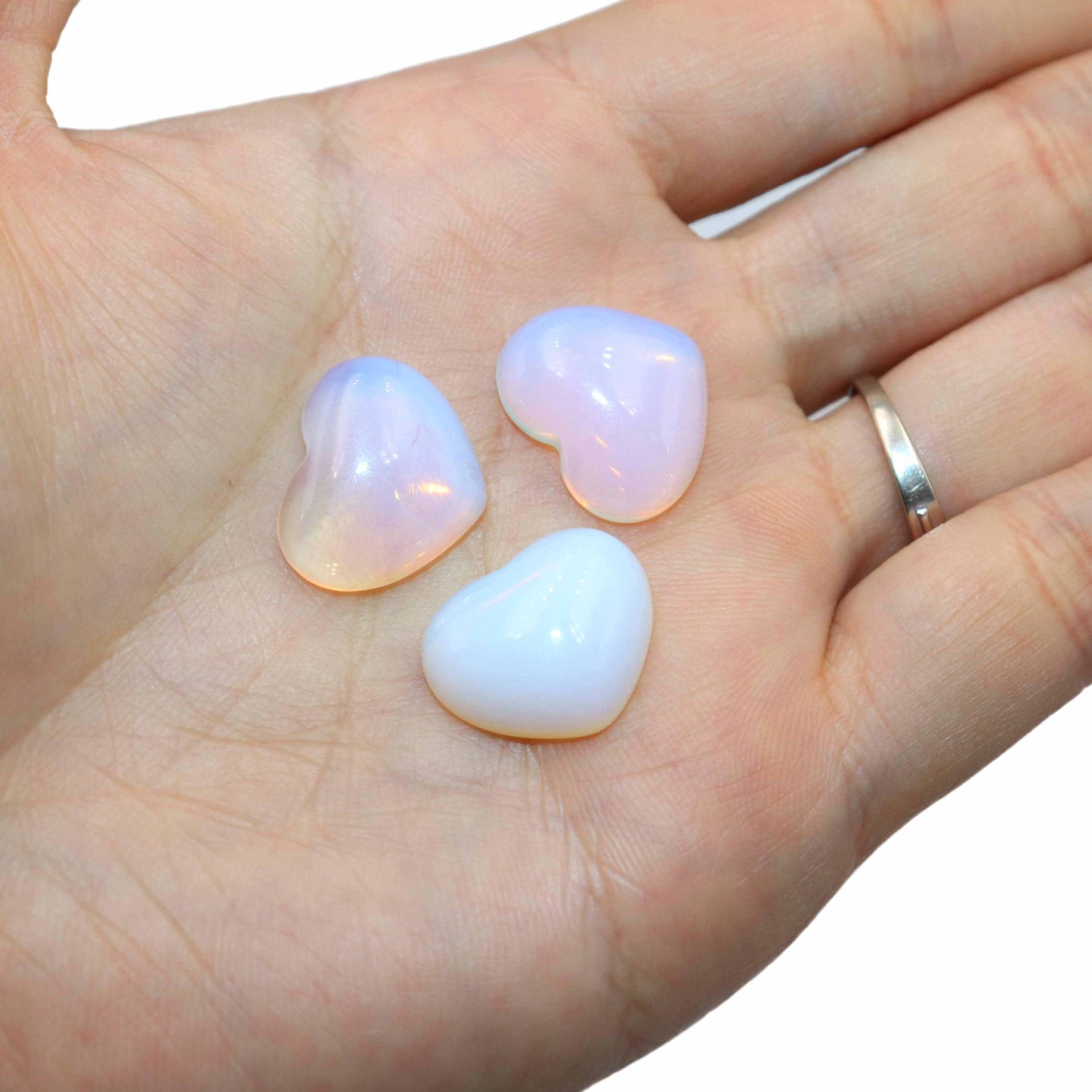 Agates Quartz Pink Jades Tiger Eye Heart Shape Stone