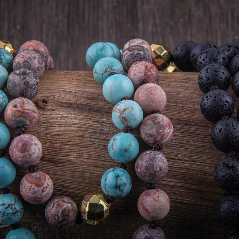 Bohemian Jewelry Natural Stones Glass Crystal Knotted