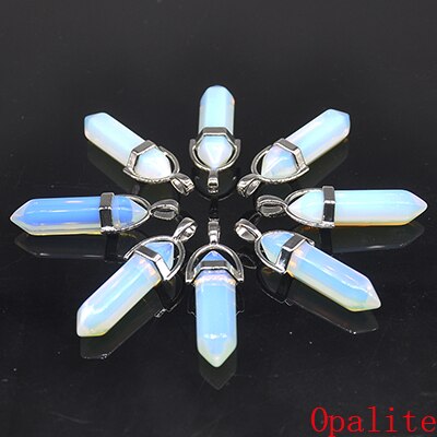 Natural Stone Hexagonal Quartz Pendulum Column Crystal