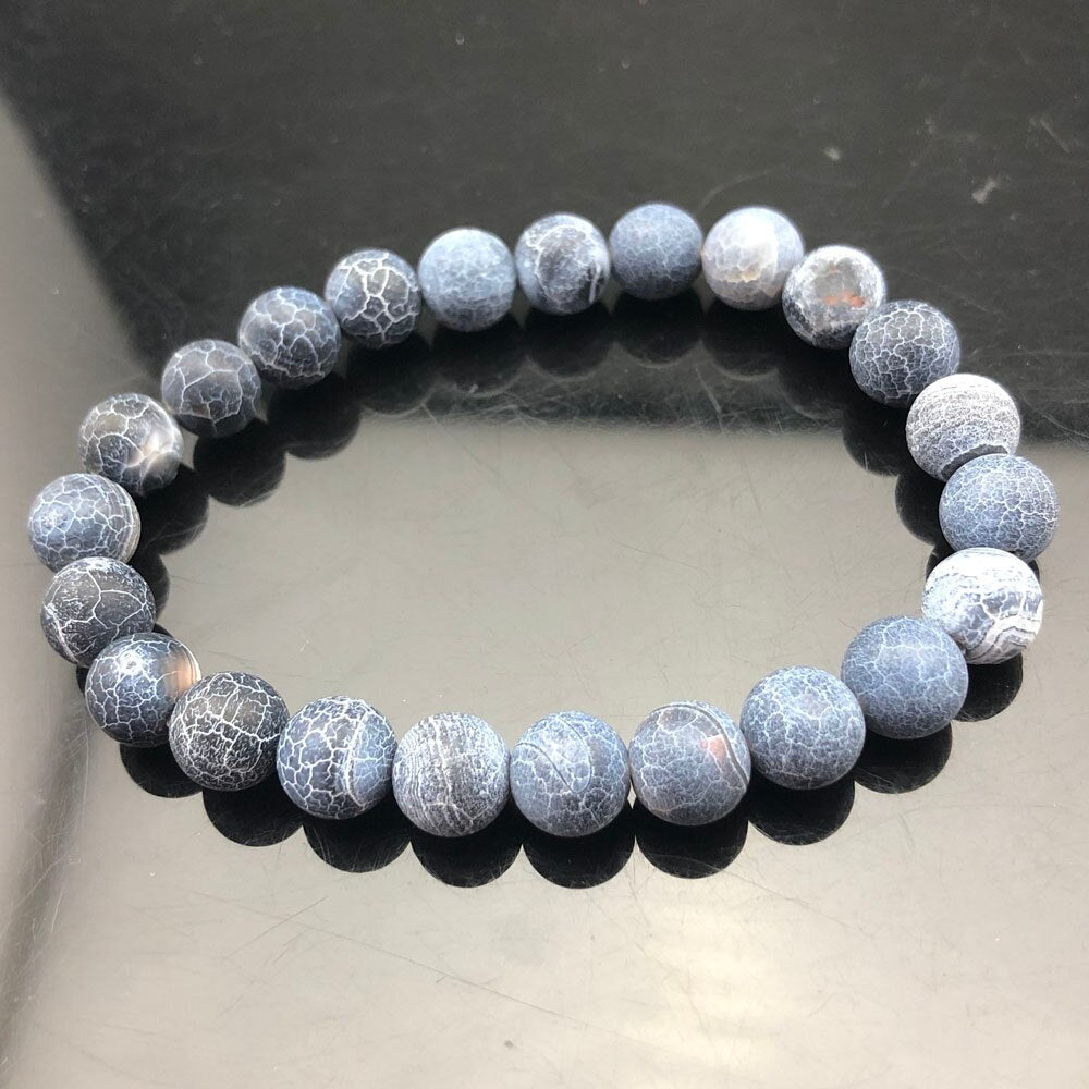 Chakra Quartz Crystal Agate Bracelet Men Natural Stone
